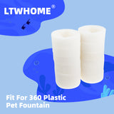 LTWHOME Replacement Foam Pre-Filters Fit for Drinkwell 360 Plastic Pet Fountain,Not Suitable for Stainless Steel Fountain (Pack of 12)