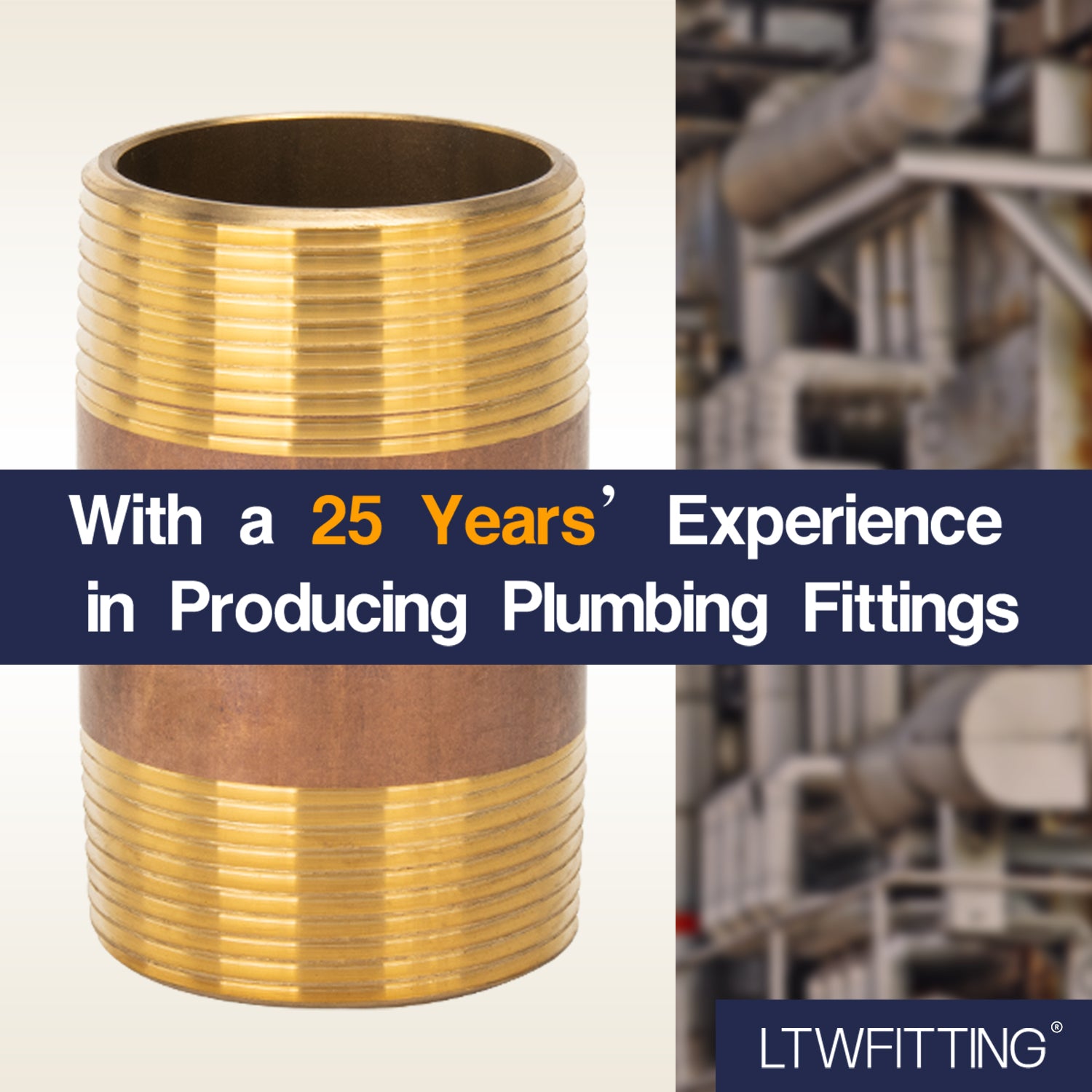 LTWFITTING Brass Pipe 3 Inch Long Nipple Fitting 1-1/2 Inch Male NPT Air Water(Pack of 1)