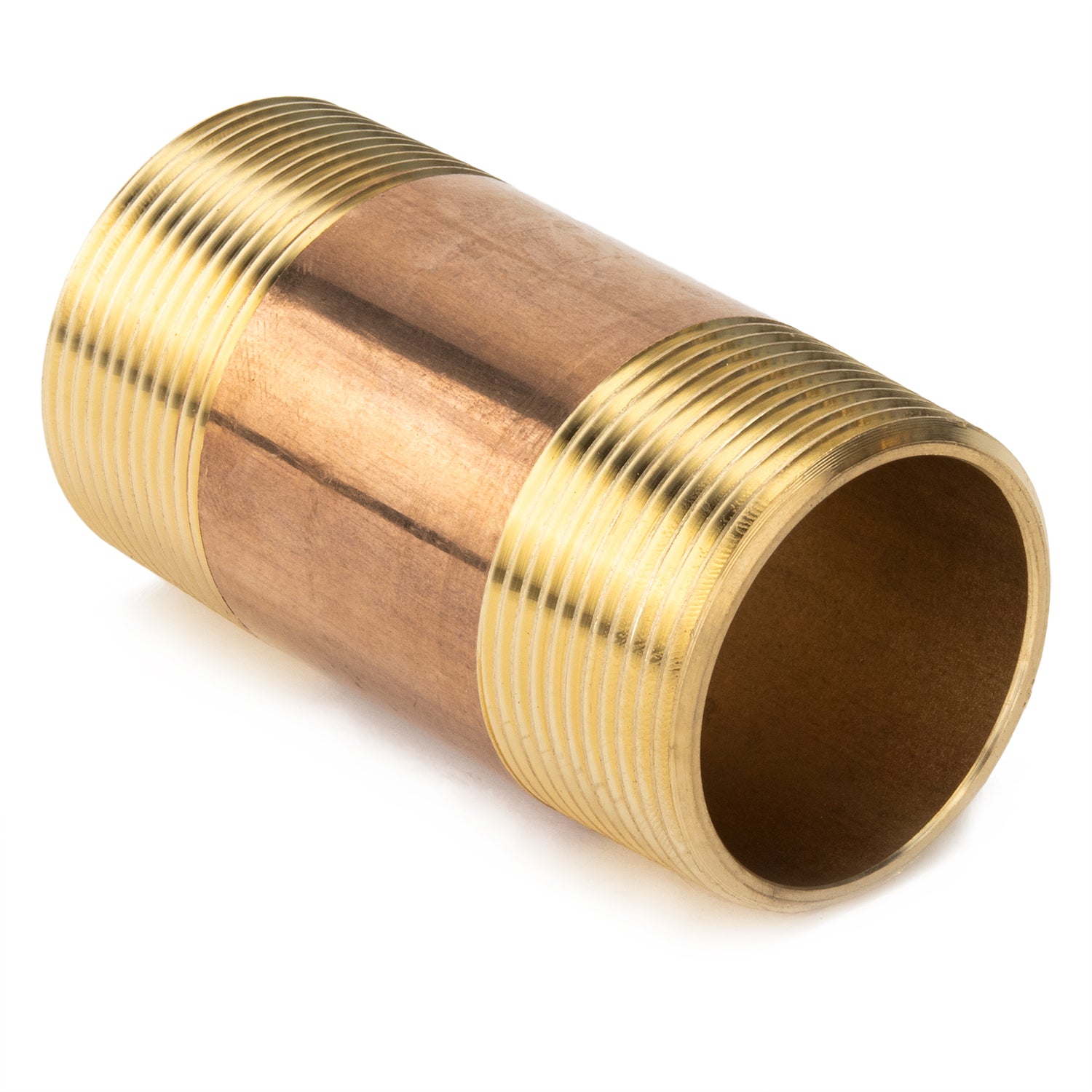 LTWFITTING Brass Pipe 3-1/2 Inch Long Nipple Fitting 1-1/2 Inch Male NPT Air Water(Pack of 1)
