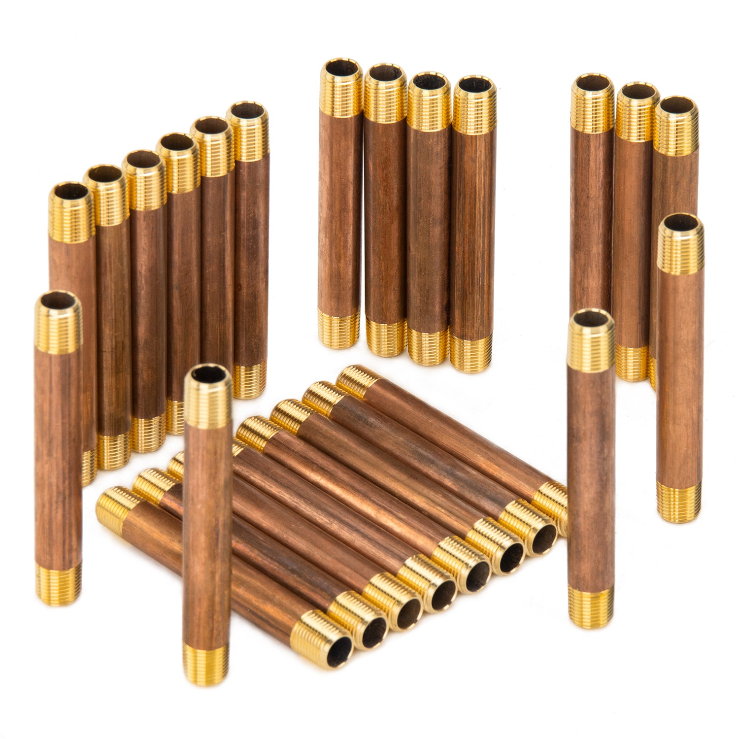 LTWFITTING Brass Pipe 3 Inch Long Nipple Fitting 1/8 Male NPT Air Water(Pack of 25)