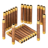 LTWFITTING Brass Pipe 3 Inch Long Nipple Fitting 1/8 Male NPT Air Water(Pack of 25)