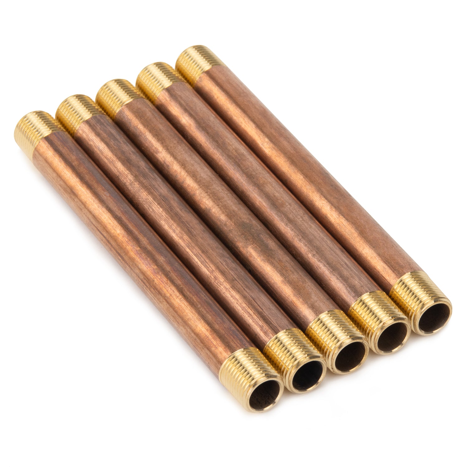 LTWFITTING Brass Pipe 4 Inch Long Nipple Fitting 1/8 Male NPT Air Water(Pack of 5)