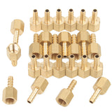 LTWFITTING Brass Fitting Coupler 1/4-Inch Hose Barb x 1/4-Inch Female NPT Fuel Water Boat(Pack of 25)