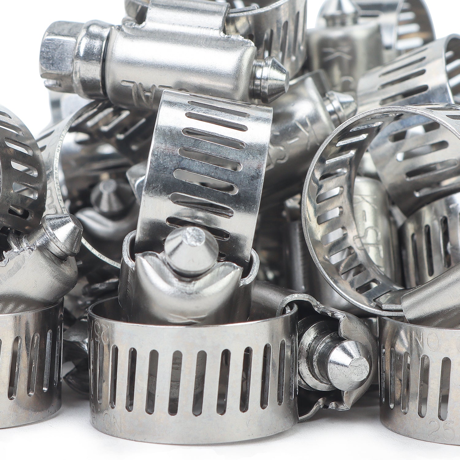 LTWFITTING  11-20mm Stainless Steel 304 Hose Clamp, Adjustable Worm Gear Clamps for Automotive Radiator Fuel Line Plumbing Intercooler and Mechanical Applications (Pack of 1500)