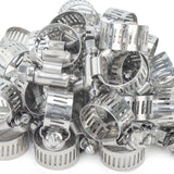 LTWFITTING  11-20mm Stainless Steel 304 Hose Clamp, Adjustable Worm Gear Clamps for Automotive Radiator Fuel Line Plumbing Intercooler and Mechanical Applications (Pack of 250)