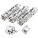 LTWFITTING  11-20mm Stainless Steel 304 Hose Clamp, Adjustable Worm Gear Clamps for Automotive Radiator Fuel Line Plumbing Intercooler and Mechanical Applications (Pack of 30)