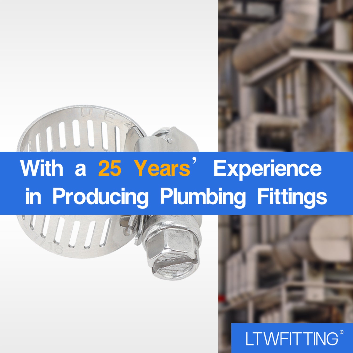 LTWFITTING  11-20mm Stainless Steel 304 Hose Clamp, Adjustable Worm Gear Clamps for Automotive Radiator Fuel Line Plumbing Intercooler and Mechanical Applications (Pack of 30)