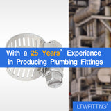 LTWFITTING  11-20mm Stainless Steel 304 Hose Clamp, Adjustable Worm Gear Clamps for Automotive Radiator Fuel Line Plumbing Intercooler and Mechanical Applications (Pack of 30)