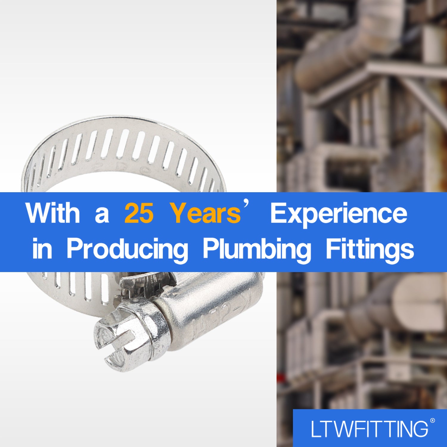 LTWFITTING  14-27mm Stainless Steel 316 Hose Clamp, Adjustable Worm Gear Clamps for Automotive Radiator Fuel Line Plumbing Intercooler and Mechanical Applications (Pack of 1500)