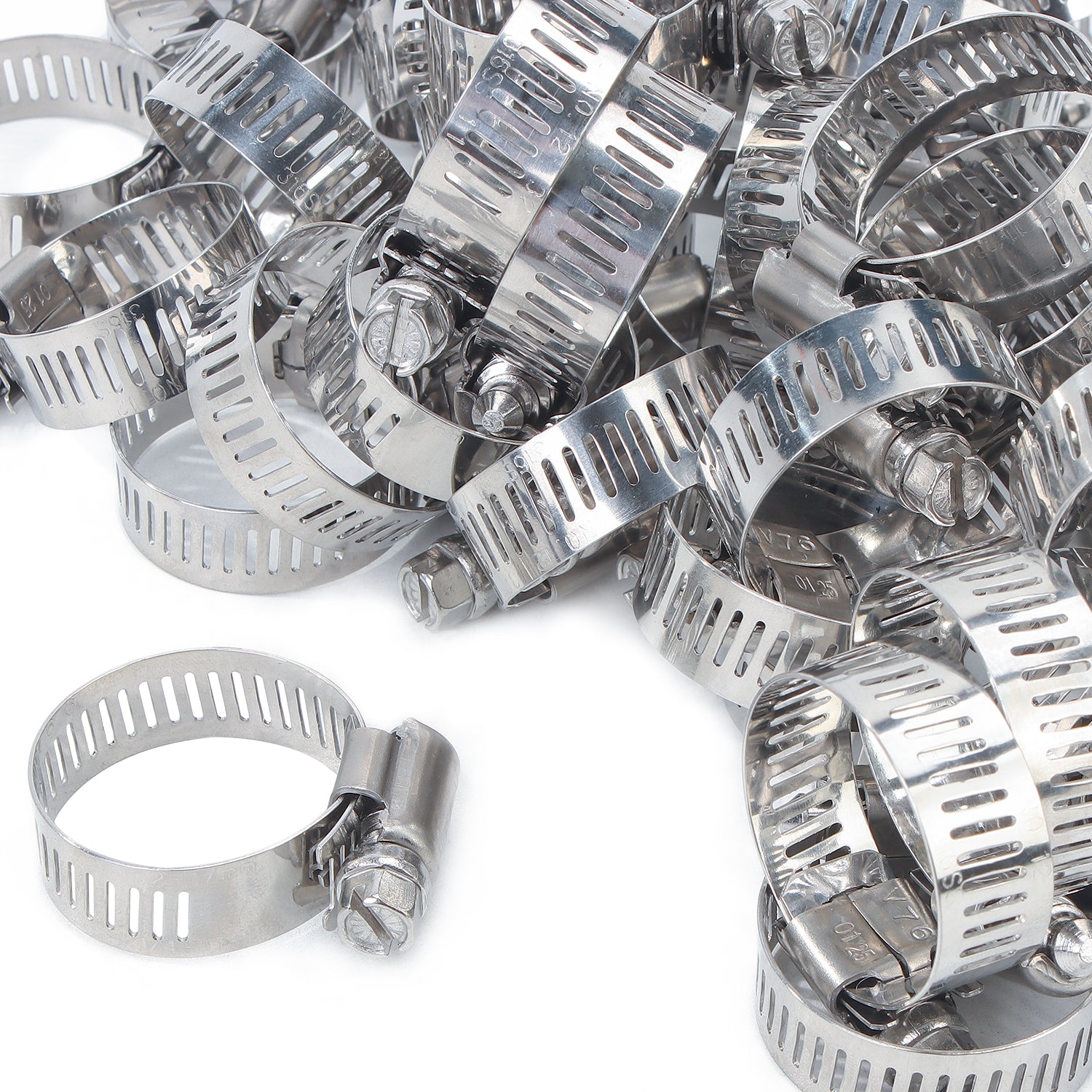 LTWFITTING 17-32mm Stainless Steel 316 Hose Clamp, Adjustable Worm Gear Clamps for Automotive Radiator Fuel Line Plumbing Intercooler and Mechanical Applications (Pack of 1500)