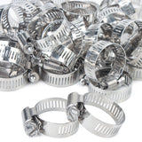 LTWFITTING 17-32mm Stainless Steel 316 Hose Clamp, Adjustable Worm Gear Clamps for Automotive Radiator Fuel Line Plumbing Intercooler and Mechanical Applications (Pack of 250)