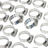 LTWFITTING 17-32mm Stainless Steel 316 Hose Clamp, Adjustable Worm Gear Clamps for Automotive Radiator Fuel Line Plumbing Intercooler and Mechanical Applications (Pack of 30)