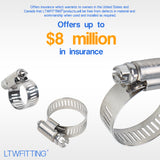 LTWFITTING 11-20mm 14-27mm 17-32mm Stainless Steel 316 Hose Clamp Set, Adjustable Worm Gear Clamps for Automotive Radiator Fuel Line Plumbing Intercooler and Mechanical Applications (Pack of 60)