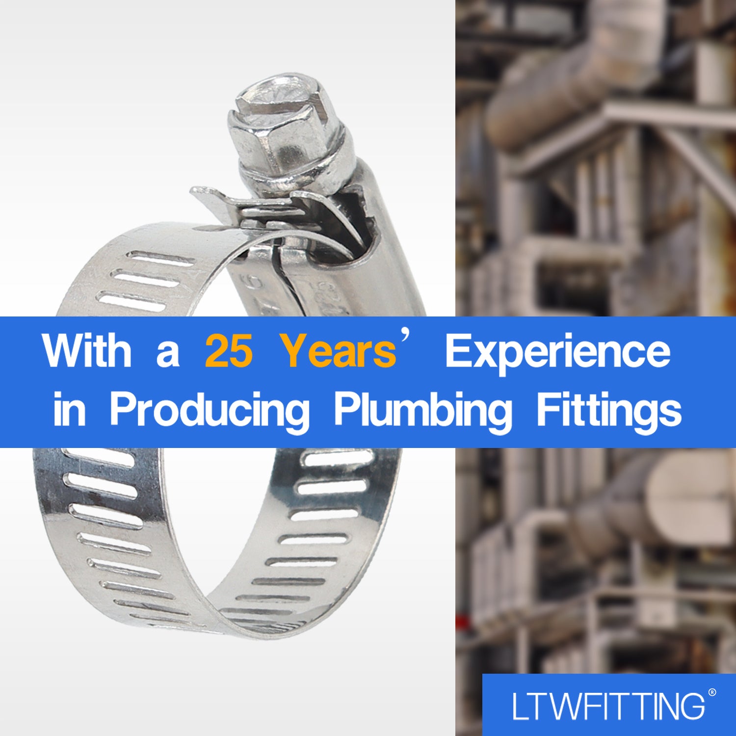 LTWFITTING 11-20mm 14-27mm 17-32mm Stainless Steel 316 Hose Clamp Set, Adjustable Worm Gear Clamps for Automotive Radiator Fuel Line Plumbing Intercooler and Mechanical Applications (Pack of 60)