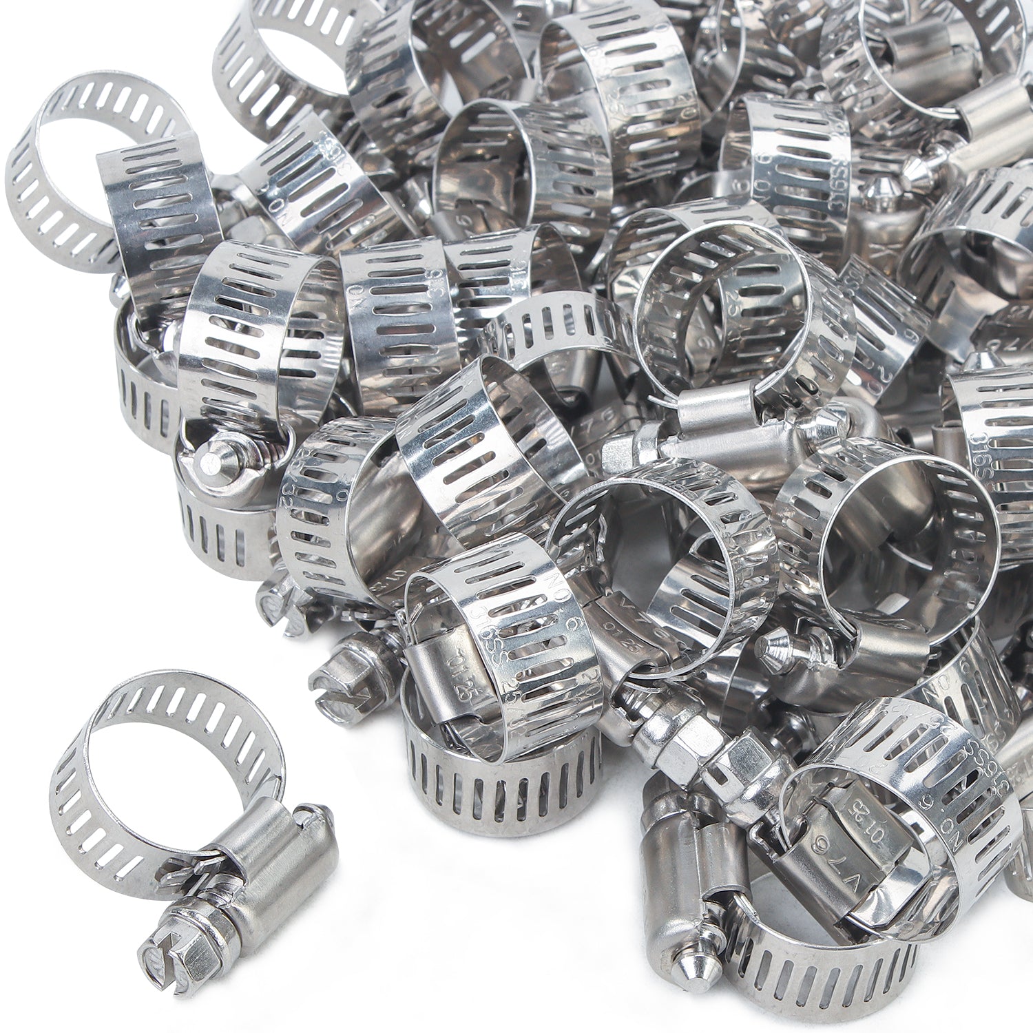 LTWFITTING 11-20mm Stainless Steel 316 Hose Clamp, Adjustable Worm Gear Clamps for Automotive Radiator Fuel Line Plumbing Intercooler and Mechanical Applications (Pack of 1500)