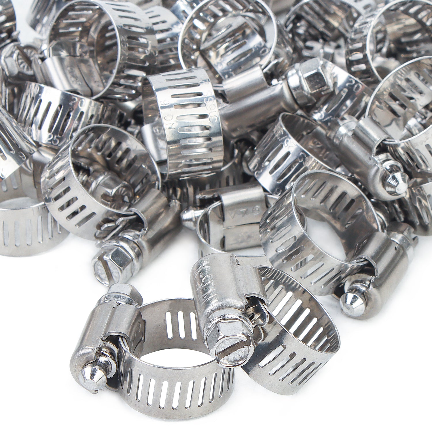 LTWFITTING 11-20mm Stainless Steel 316 Hose Clamp, Adjustable Worm Gear Clamps for Automotive Radiator Fuel Line Plumbing Intercooler and Mechanical Applications (Pack of 250)