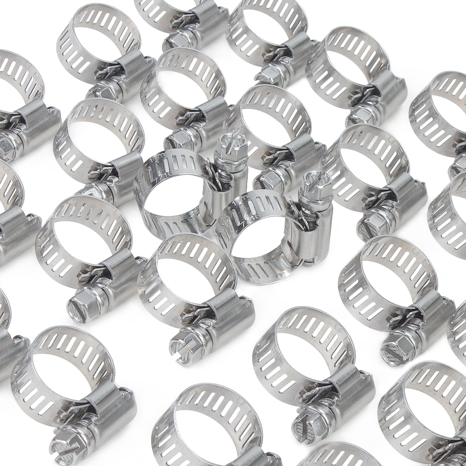 LTWFITTING 11-20mm Stainless Steel 316 Hose Clamp, Adjustable Worm Gear Clamps for Automotive Radiator Fuel Line Plumbing Intercooler and Mechanical Applications (Pack of 30)