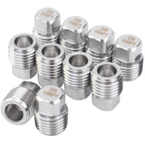 LTWFITTING Stainless Steel 316 Pipe Square Head Plug Fittings 1/4-Inch Male NPT Air Fuel Water Boat(Pack of 10)