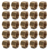 LTWFITTING Lead Free Brass Pipe Cap Fittings 1/2 Inch Female NPT Air Fuel Water (Pack of 25)