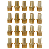 LTWFITTING Brass Barb Fitting Coupler/Connector 3/4-Inch Hose ID x 3/4-Inch Male NPT Gas(Pack of 20)
