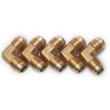 LTWFITTING Brass 5/8 Inch OD 90 Degree Flare Union Elbow,Brass Flare Tube Fitting(Pack of 5)