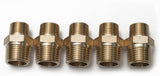 LTWFITTING Brass Pipe Hex Reducing Nipple Fitting 1/2-Inch x 3/8-Inch Male NPT(Pack of 5)