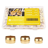 LTWFITTING Assortment Kit 3/8 7/16 1/2 Inch OD Compression Sleeves Ferrules, Brass Compression Fittings(Pack of 150)