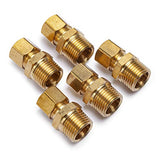LTWFITTING Brass 1/2-Inch OD x 1/2-Inch Male NPT Compression Connector Fitting(Pack of 5)