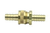LTWFITTING Brass 1/2 Inch Barb x 1/2 Inch Barb Hose Repair/Mender,Garden Hose Fitting(Pack of 5)