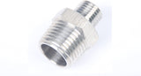 LTWFITTING Bar Production Stainless Steel 316 Pipe Hex Reducing Nipple Fitting 1/2 Inch x 1/4 Inch Male NPT Water Boat (Pack of 25)