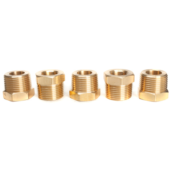 LTWFITTING No Lead Brass Hex Pipe Bushing Reducer - 3/4" Male X 1/8" Female NPT (5 Pack)