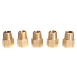 LTWFITTING Brass Pipe 1/2 Inch Female x 1/2 Inch Male NPT Adapter Fuel Gas Air(Pack of 5)