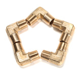 LTWFITTING Brass Pipe Male 90 Deg Elbow Fitting 1/4-Inch NPT Water Fuel(Pack of 5)