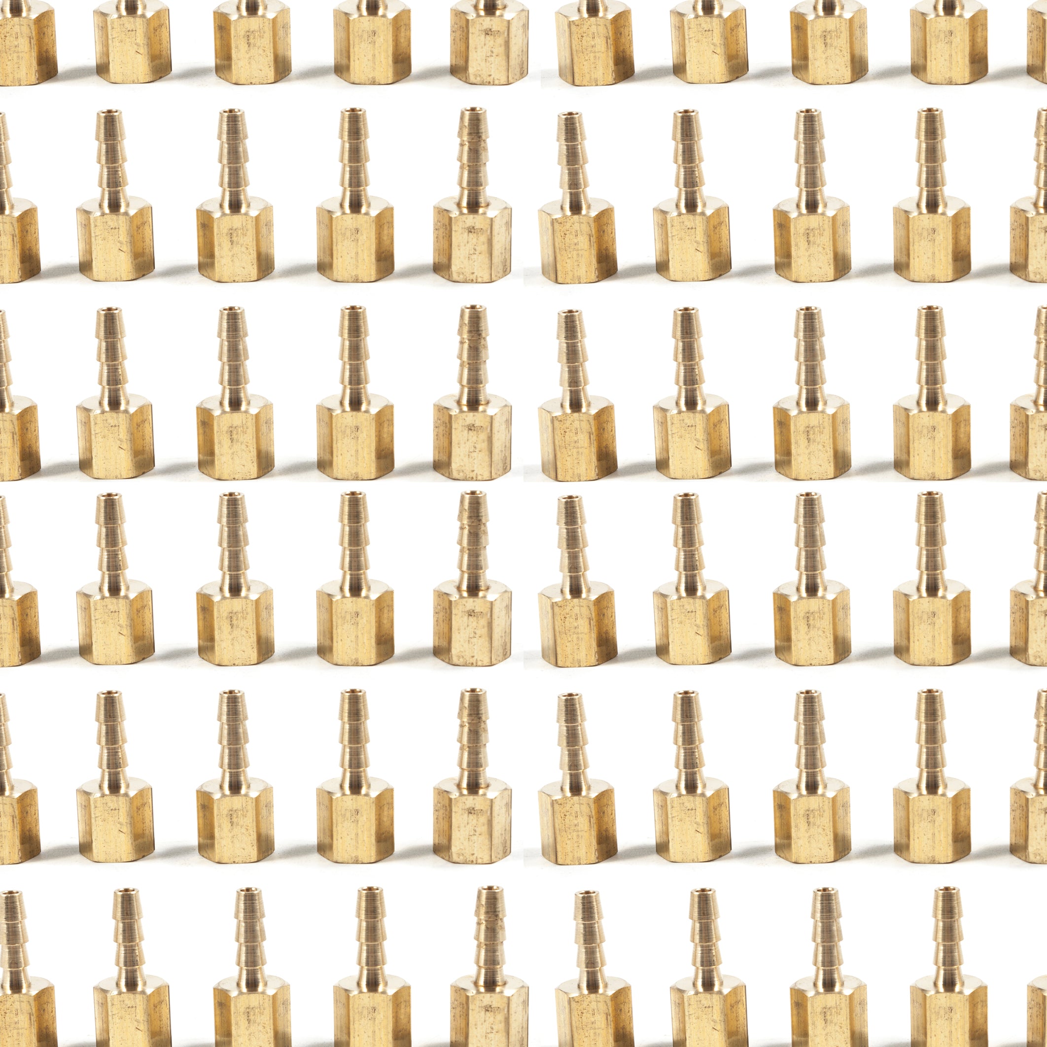LTWFITTING Brass Fitting Coupler 3/16-Inch Hose Barb x 1/8-Inch Female NPT Fuel Gas Water(Pack of 500)