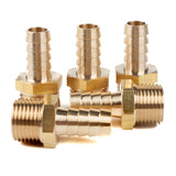LTWFITTING Brass Fitting Connector 1/2-Inch Hose Barb x 1/2-Inch NPT Male Fuel Gas Water(Pack of 5)