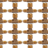 LTWFITTING Brass 1/4 Inch OD x 1/4 Inch OD x 3/8 Inch Male NPT Flare Male Branch Tee Tube Fitting(Pack of 120)