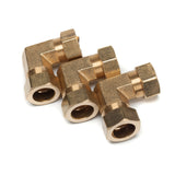 LTWFITTING 7/8-Inch OD 90 Degree Compression Union Elbow,Brass Compression Fitting(Pack of 3)