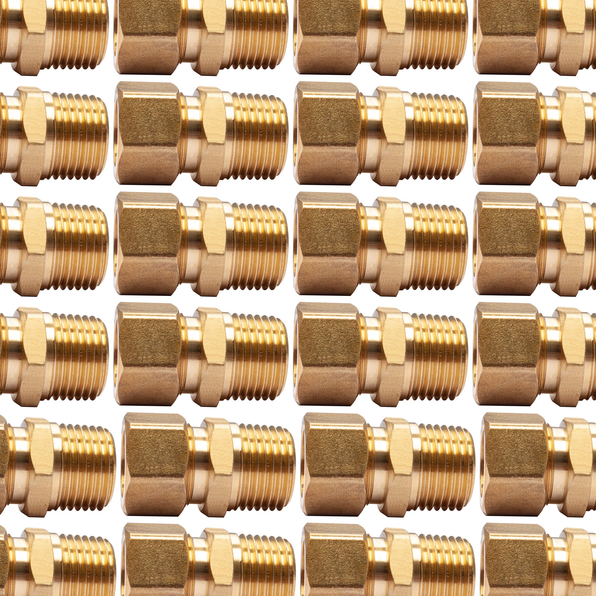 LTWFITTING Brass 5/8-Inch OD x 1/2-Inch Male NPT Compression Connector Fitting(Pack of 150)