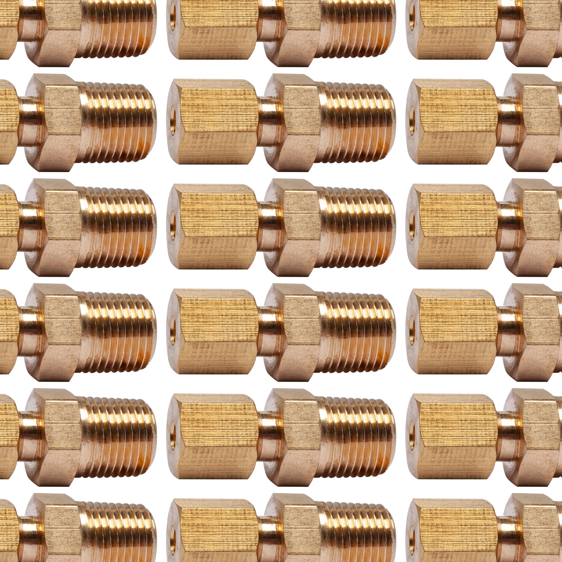 LTWFITTING Brass 1/8-Inch OD x 1/8-Inch Male NPT Compression Connector Fitting(Pack of 500)