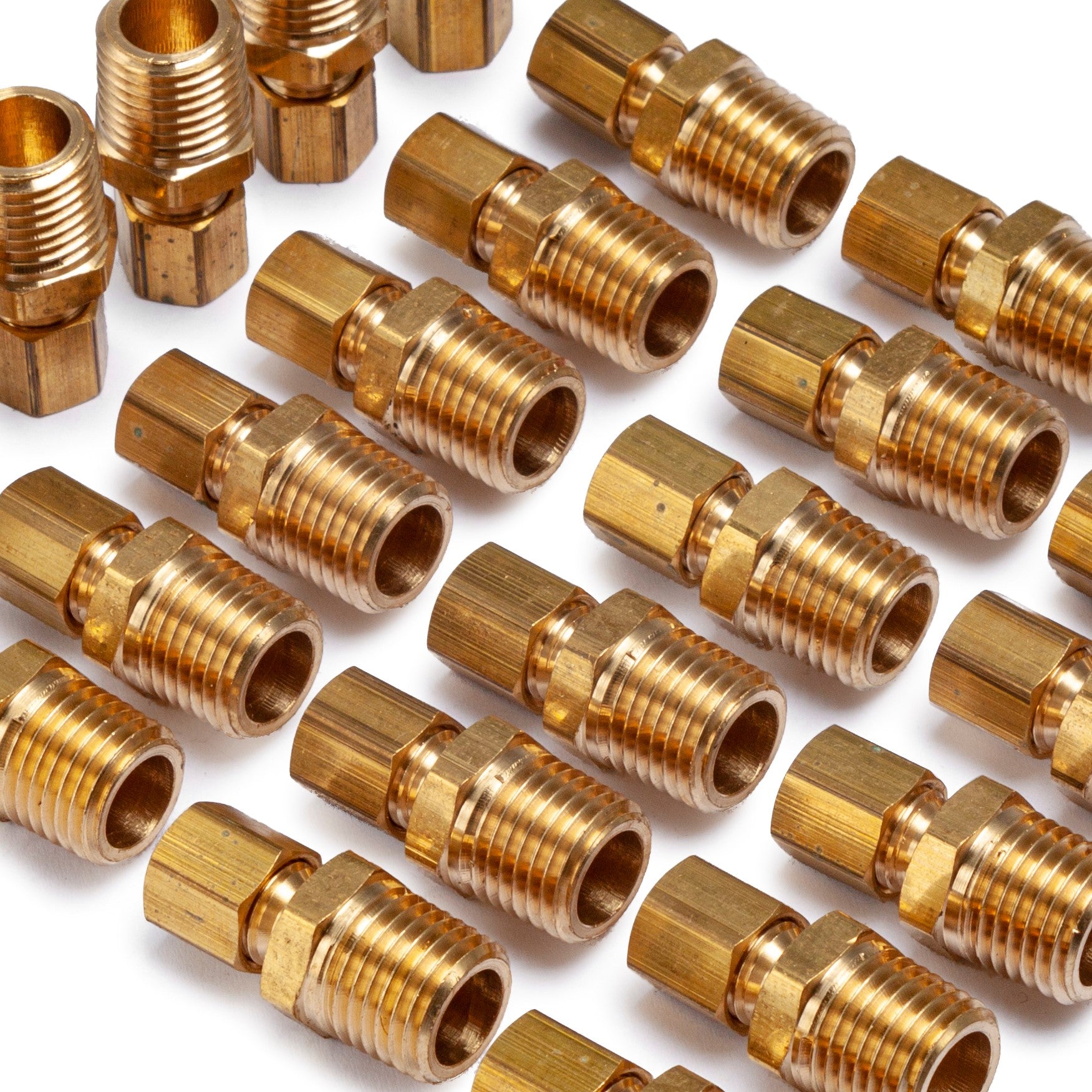 LTWFITTING Brass 3/16 OD x 1/4 Male NPT Compression Connector Fitting(Pack of 300)
