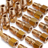 LTWFITTING Brass 1/4 OD x 1/8 Male NPT Compression Connector Fitting(Pack of 500)