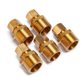 LTWFITTING Brass 1/2-Inch OD x 3/4-Inch Male NPT Compression Connector Fitting(Pack of 5)
