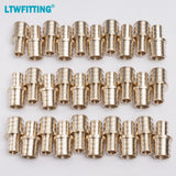 LTWFITTING Lead Free Brass PEX Crimp Fitting 1/2-Inch x 3/4-Inch PEX Reducing Coupling (Pack of 30)