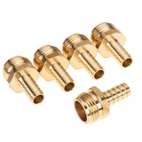 LTWFITTING Brass 1/2 Inch Barb x 3/4 Inch MHT Hose Repair/Connector,Garden Hose Fitting(Pack of 5)