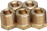 LTWFITTING Brass Pipe Hex Bushing Reducer Fittings 3/8 inch Male BSPT x 1/8 inch Female BSPP (Pack of 5)