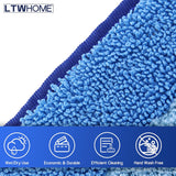 LTWHOME 24 Inch Microfiber Commercial Mop Refill Pads for Wet or Dry Floor Cleaning (Pack of 18)