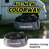 COMFACO RV Equipment Storage Bag, Camper Accessories for Outside, RV Hose Bag Storage, RV Utility Bag, Features Lined Interior with Breathable Mesh Top & Cinch Straps Write-on Label for RV Storage and Organization, 16” in Diameter x 10” Deep  (Pack of 6)