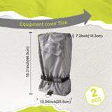 COMFACO RV Electric Tongue Jack Head Cover, Features 3 Layers of Water-Resilient Breathable Material & Adjustable Drawstring Closure, Universal Protective Cover for Outside RV Parts RV Accessories, 18"H x 7.5"W x 8.5"D  (Pack of 2)