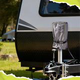 COMFACO RV Electric Tongue Jack Head Cover, Features 3 Layers of Water-Resilient Breathable Material & Adjustable Drawstring Closure, Universal Protective Cover for Outside RV Parts RV Accessories, 18"H x 7.5"W x 8.5"D  (Pack of 2)