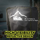 COMFACO RV Electric Tongue Jack Head Cover, Features 3 Layers of Water-Resilient Breathable Material & Adjustable Drawstring Closure, Universal Protective Cover for Outside RV Parts RV Accessories, 18"H x 7.5"W x 8.5"D  (Pack of 2)